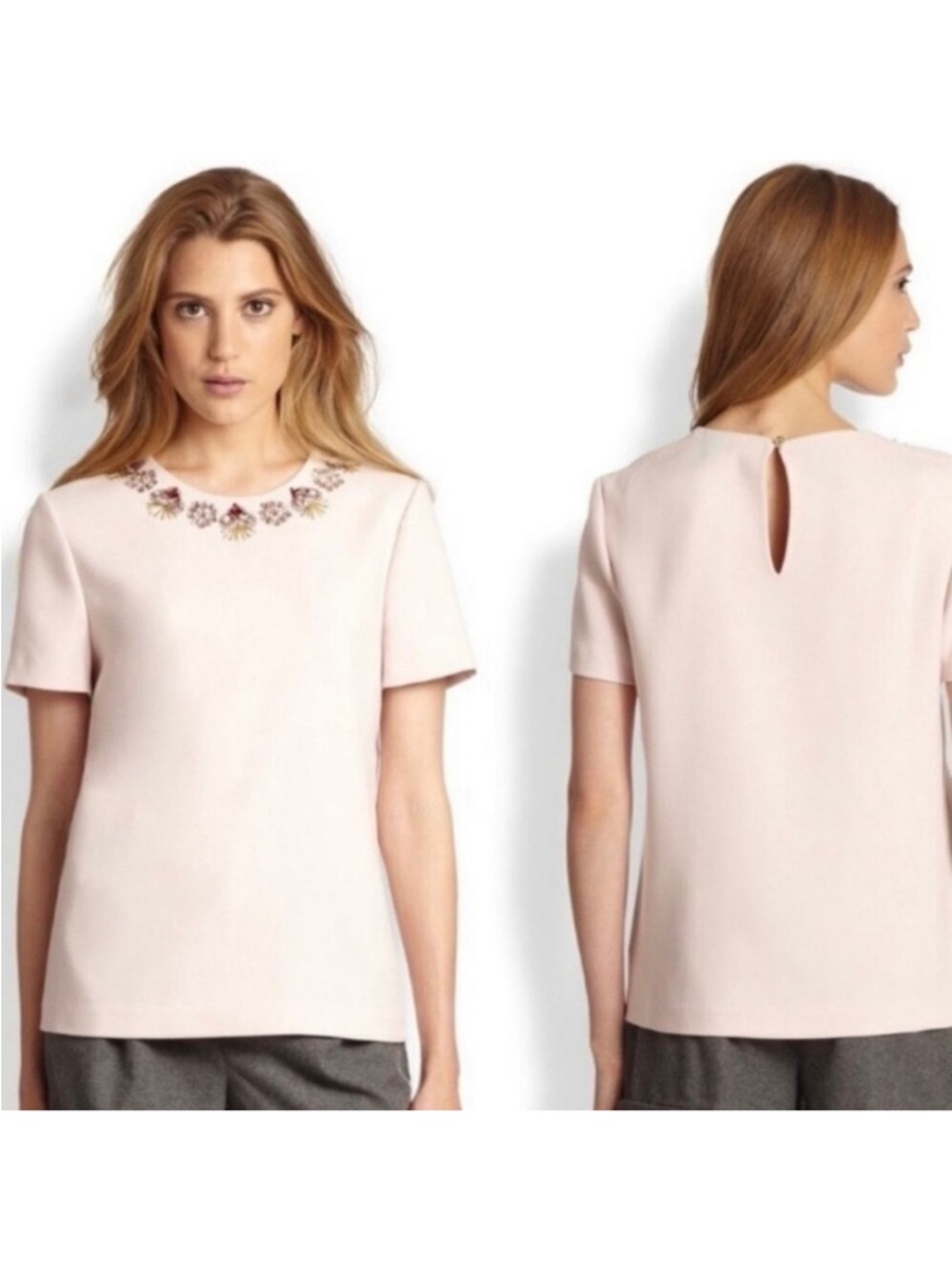 Kate Spade Women’s Top Alexandria Pink
Rhinestone Embellished Shirt Size 8 - Picture 3 of 15